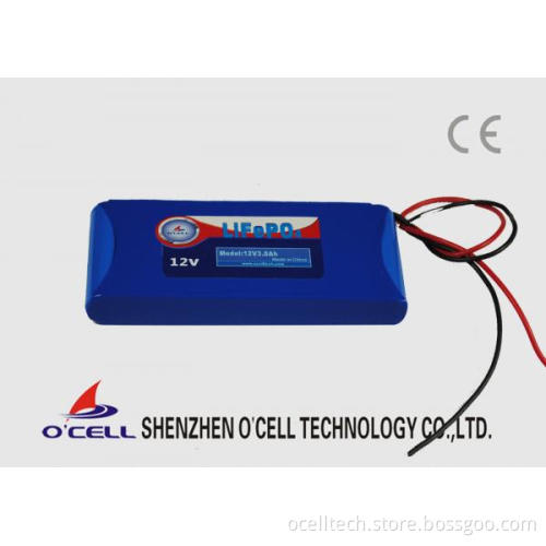12V 3Ah 4S2P lithium ion Lifepo4 Battery Pack For Surveillance Cameras, Infrared Detectors